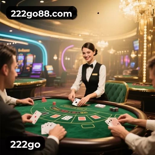 Tela de boas-vindas e lobby de jogos do aplicativo 222go